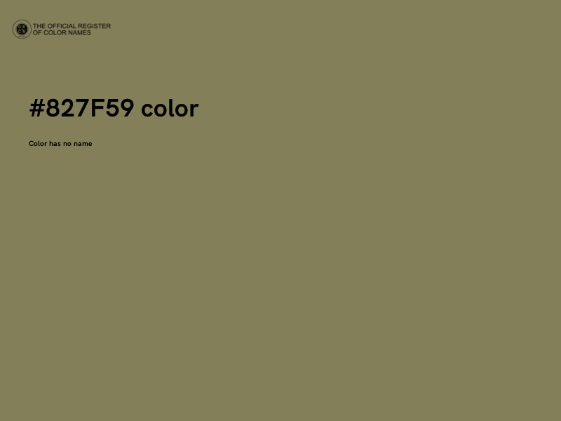 #827F59 color image