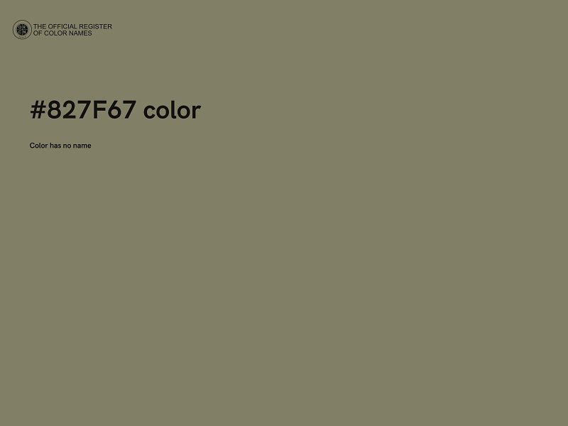 #827F67 color image