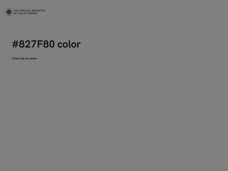 #827F80 color image