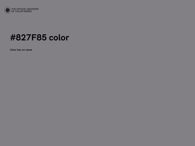 #827F85 color image