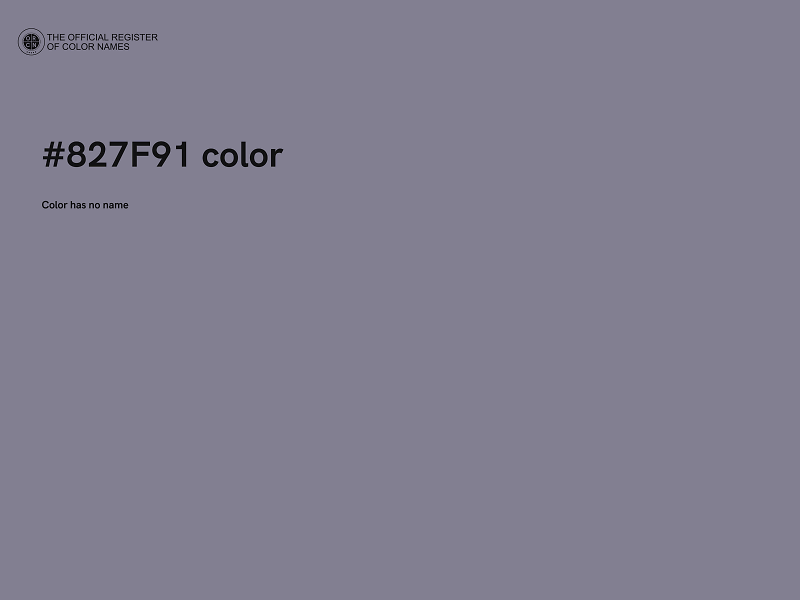 #827F91 color image