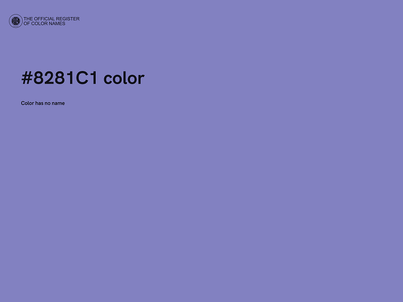 #8281C1 color image