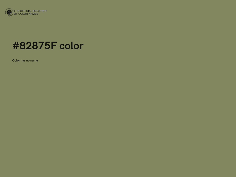 #82875F color image