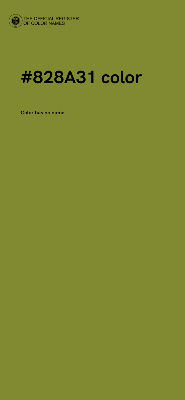 #828A31 color image