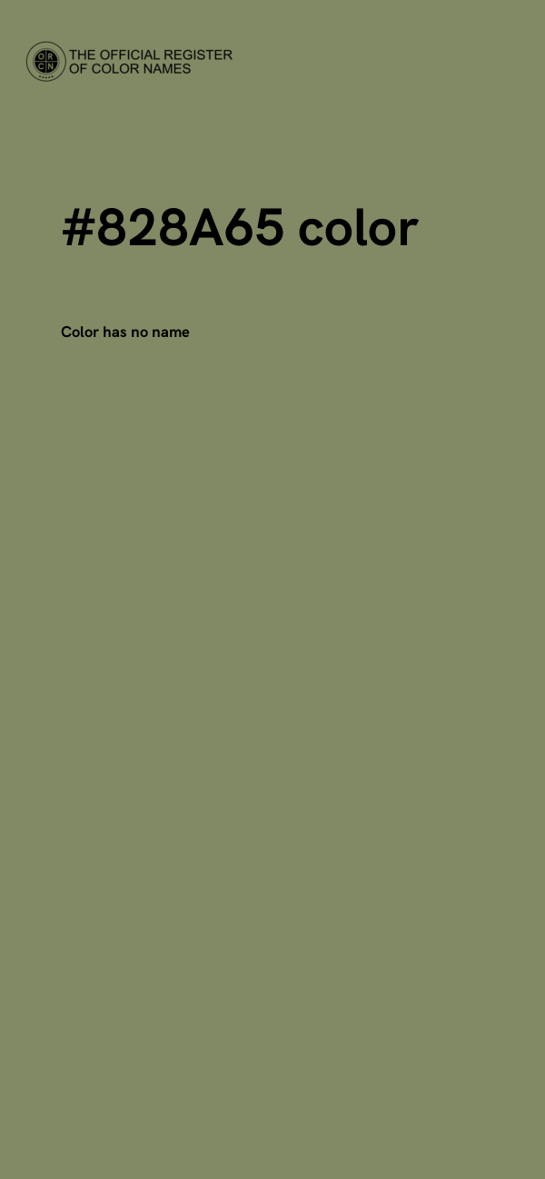 #828A65 color image