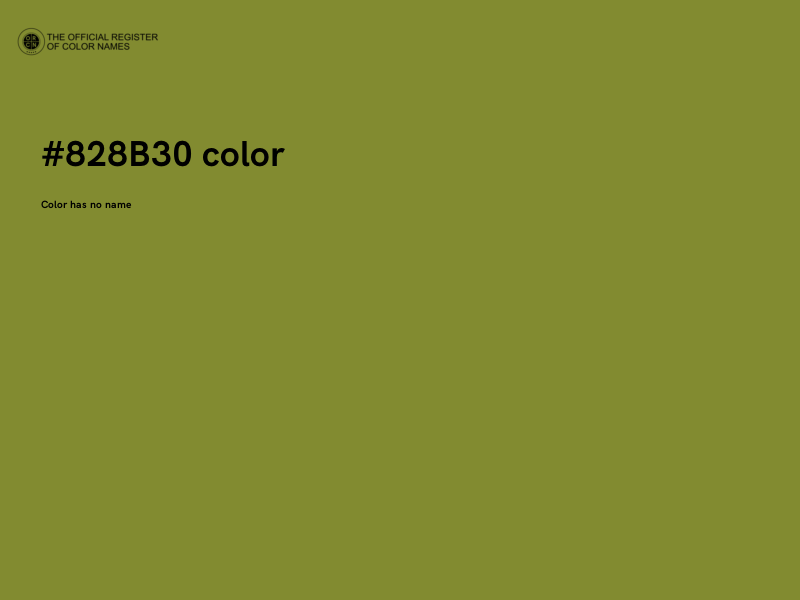 #828B30 color image