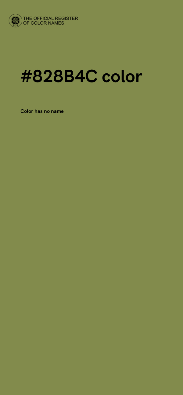 #828B4C color image