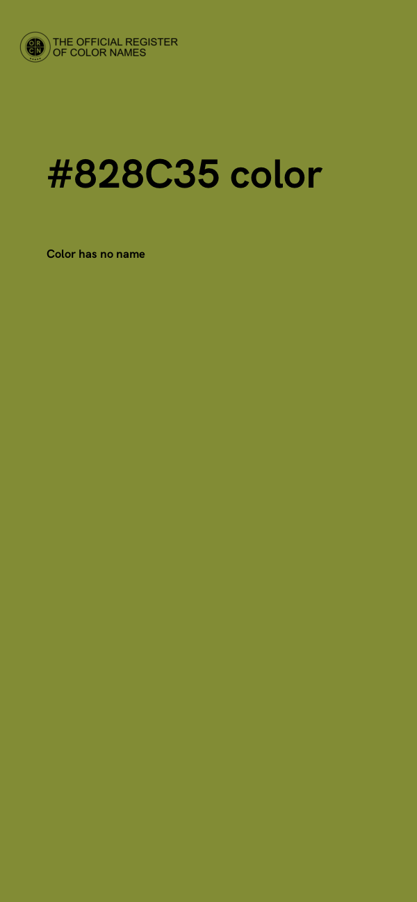 #828C35 color image