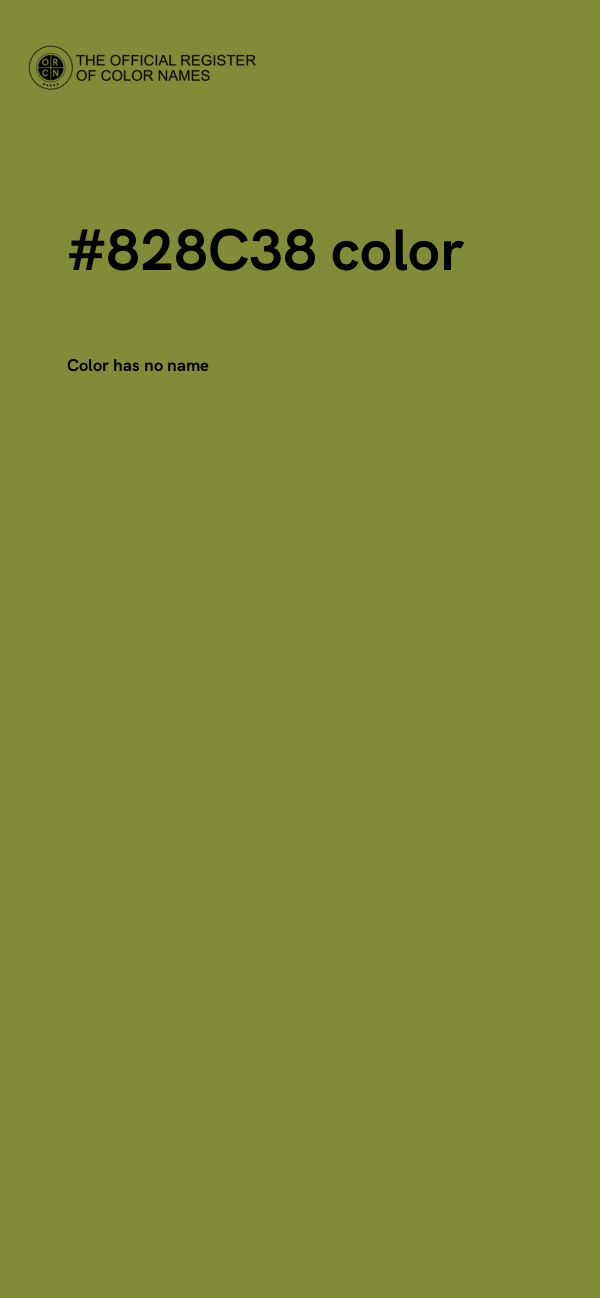 #828C38 color image