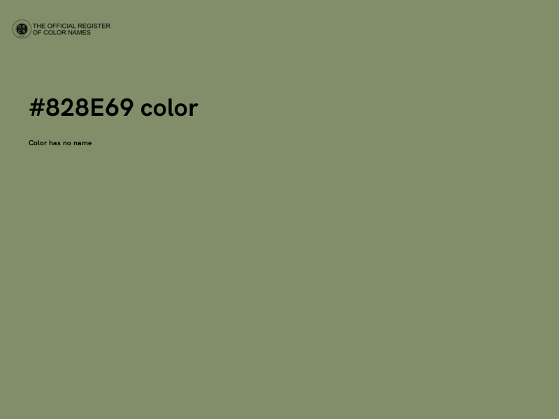 #828E69 color image