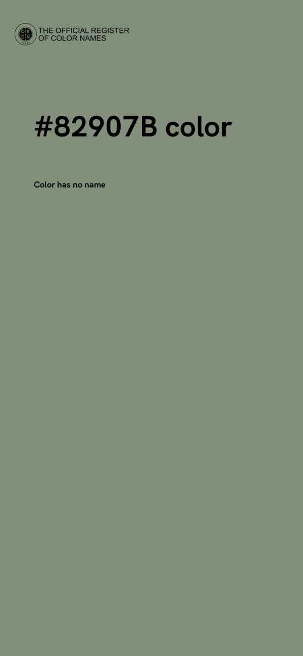 #82907B color image