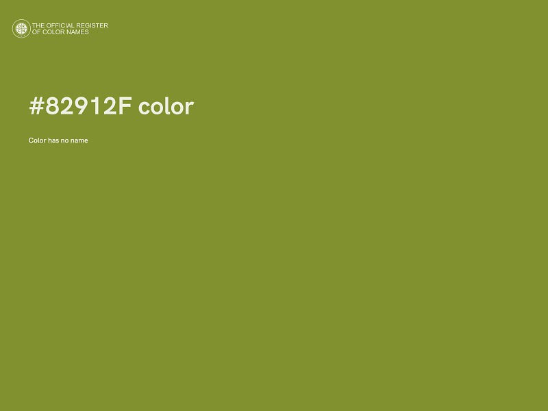 #82912F color image