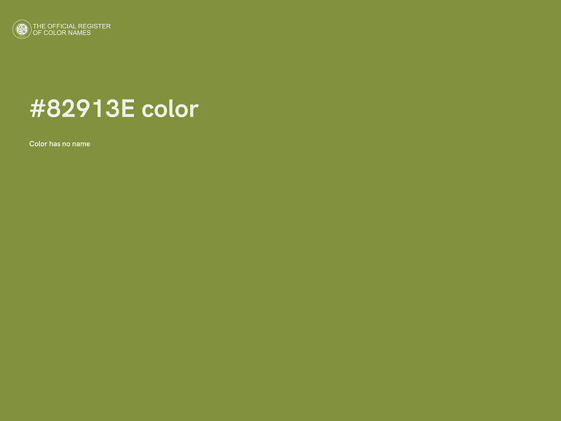 #82913E color image