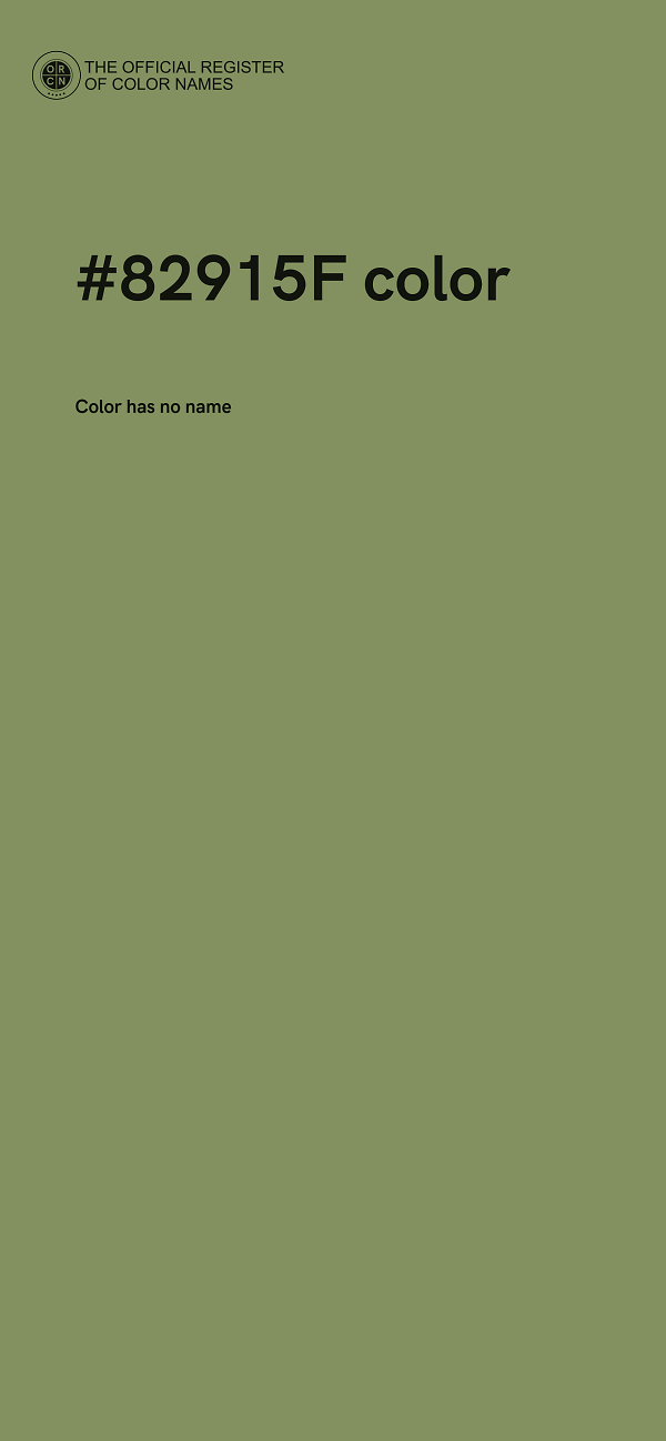 #82915F color image