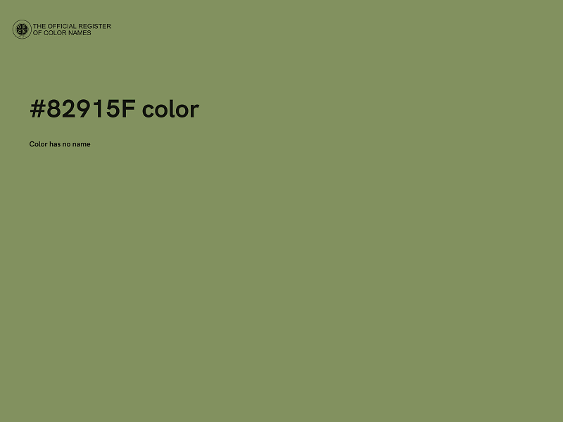 #82915F color image