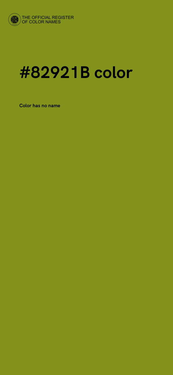 #82921B color image