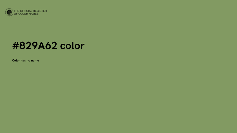 #829A62 color image