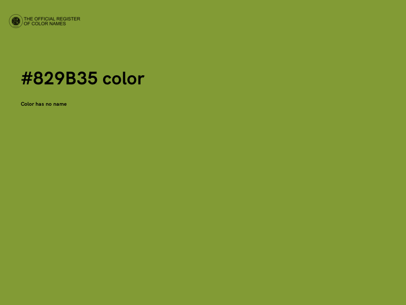 #829B35 color image