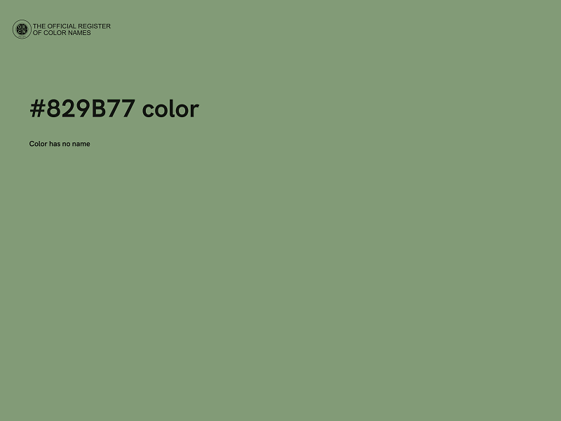#829B77 color image