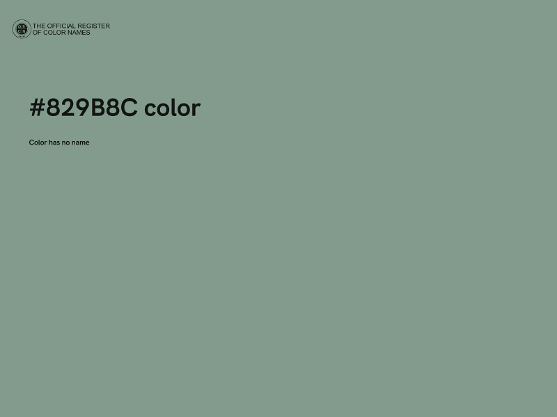 #829B8C color image