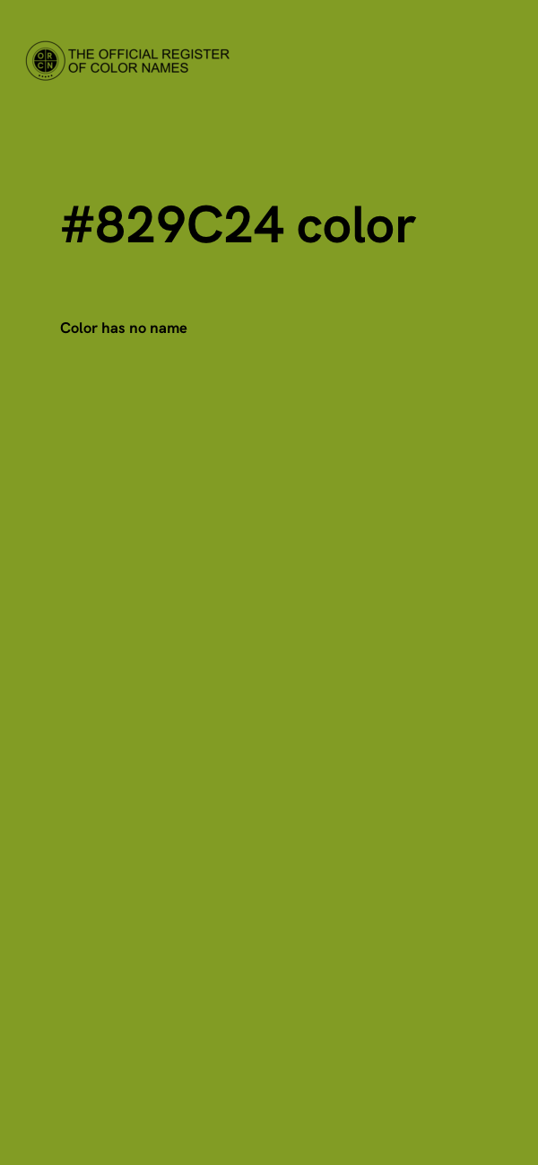 #829C24 color image
