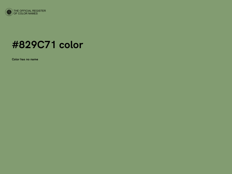 #829C71 color image