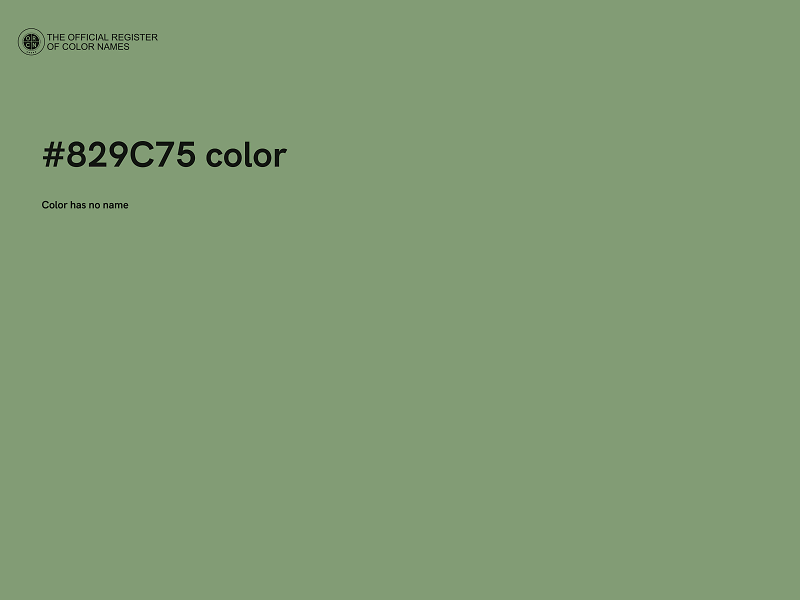 #829C75 color image