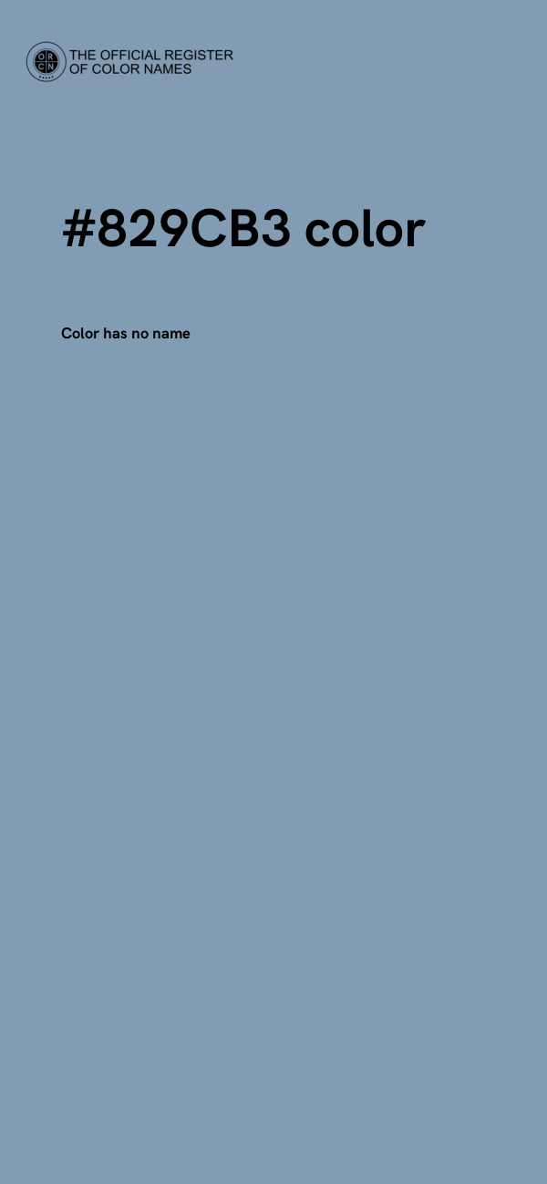 #829CB3 color image