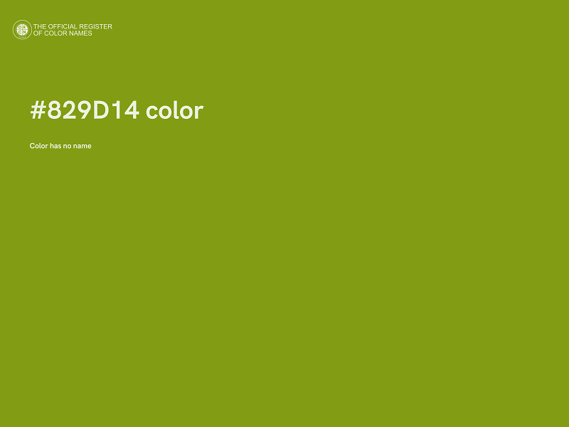 #829D14 color image