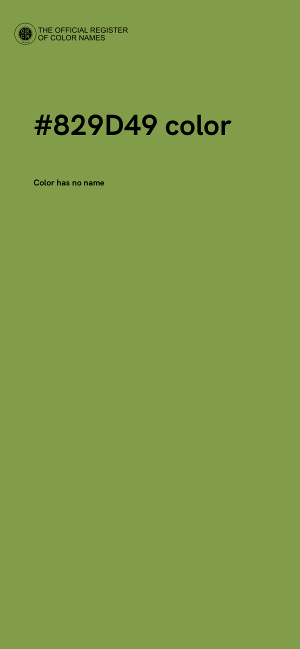 #829D49 color image