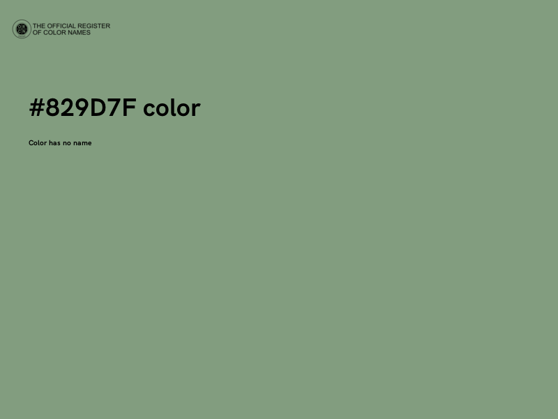 #829D7F color image