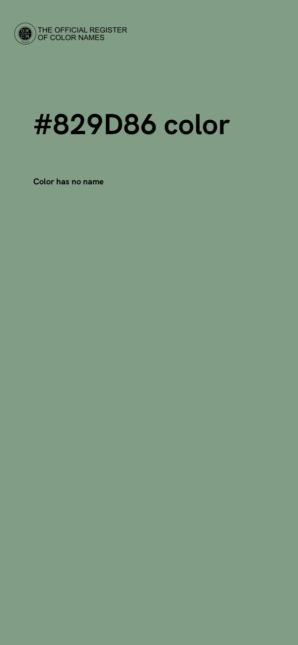 #829D86 color image