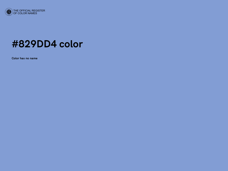 #829DD4 color image