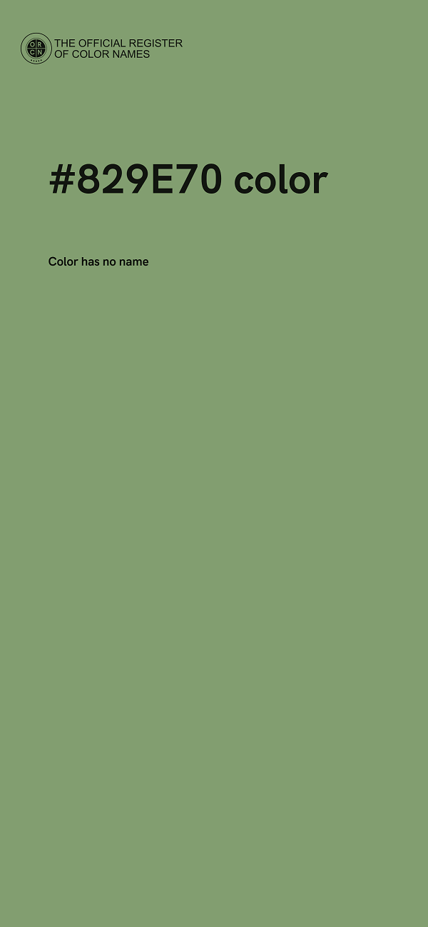 #829E70 color image