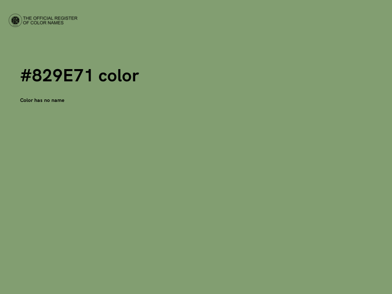 #829E71 color image