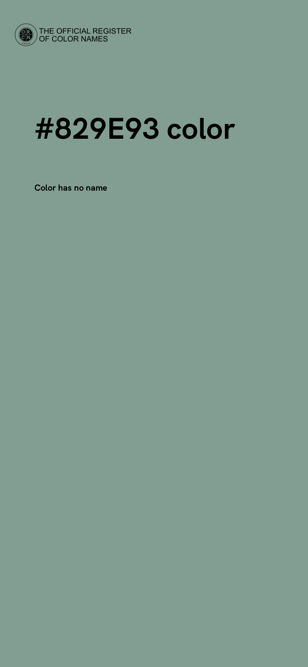 #829E93 color image