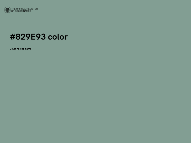 #829E93 color image