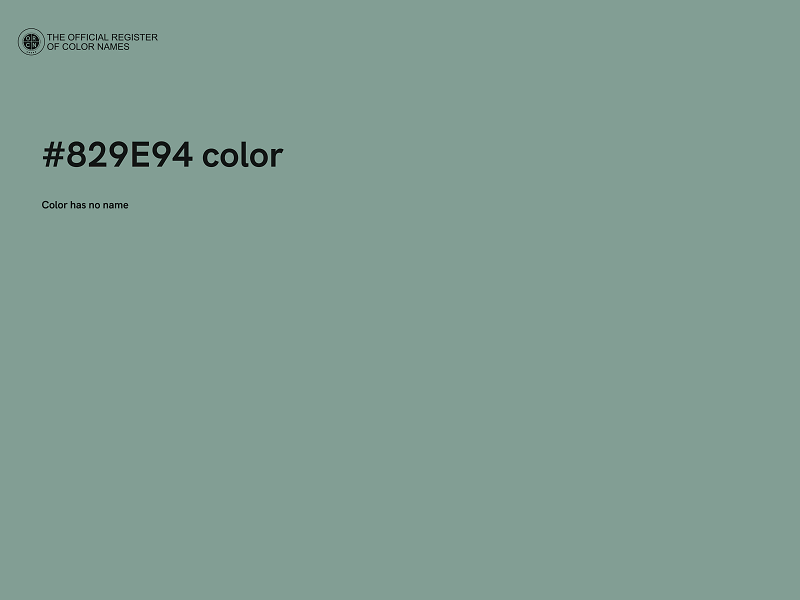 #829E94 color image