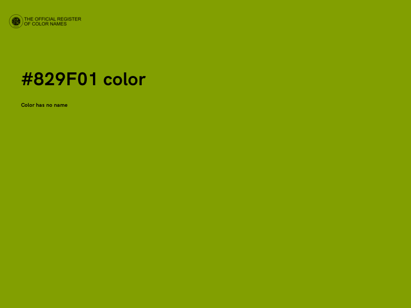 #829F01 color image