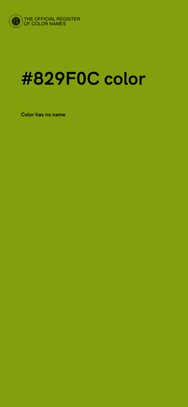 #829F0C color image
