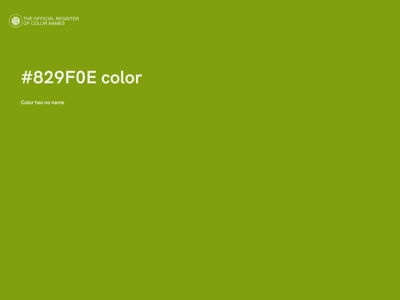 #829F0E color image