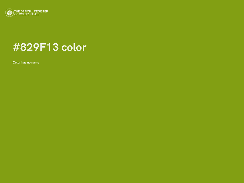 #829F13 color image