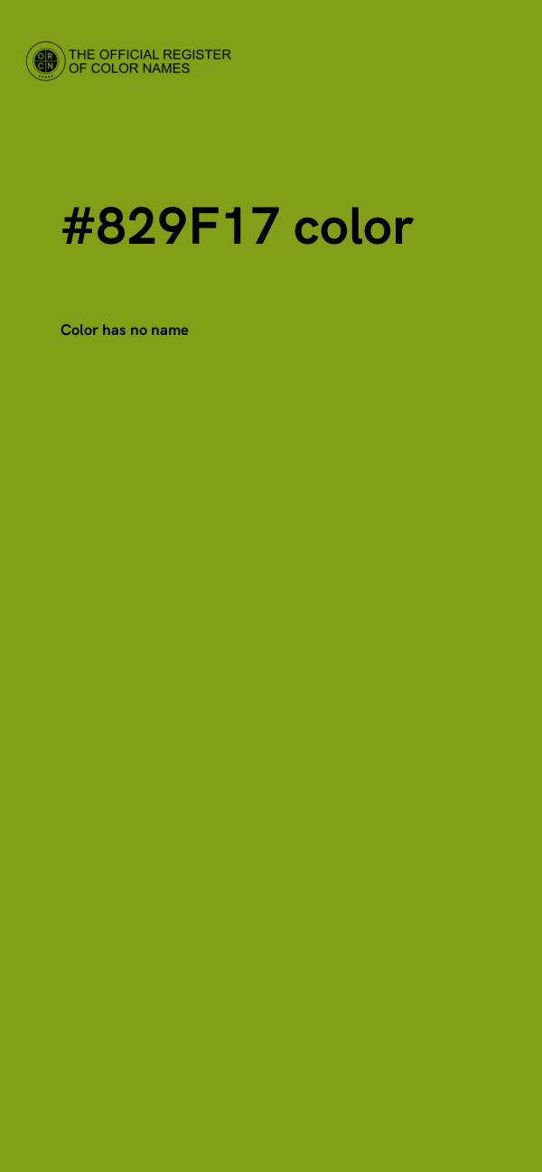 #829F17 color image