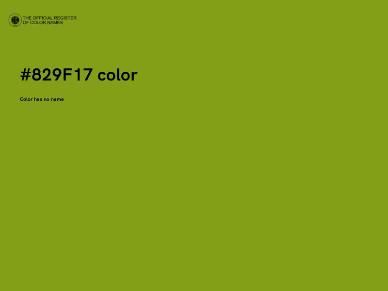 #829F17 color image