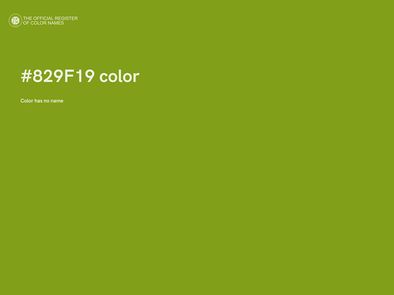 #829F19 color image