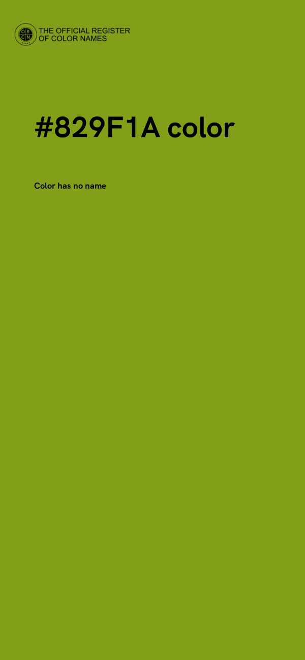 #829F1A color image