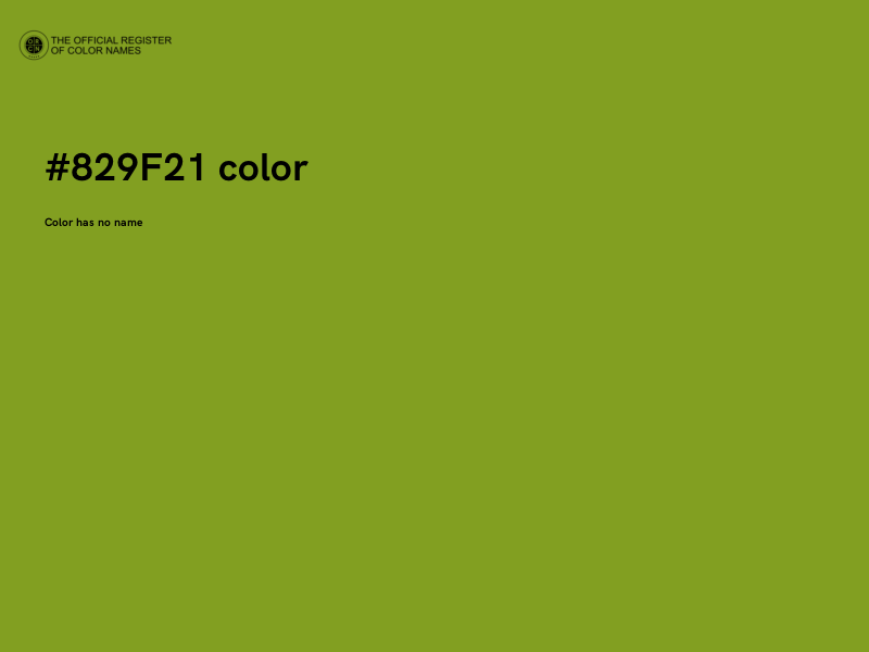 #829F21 color image