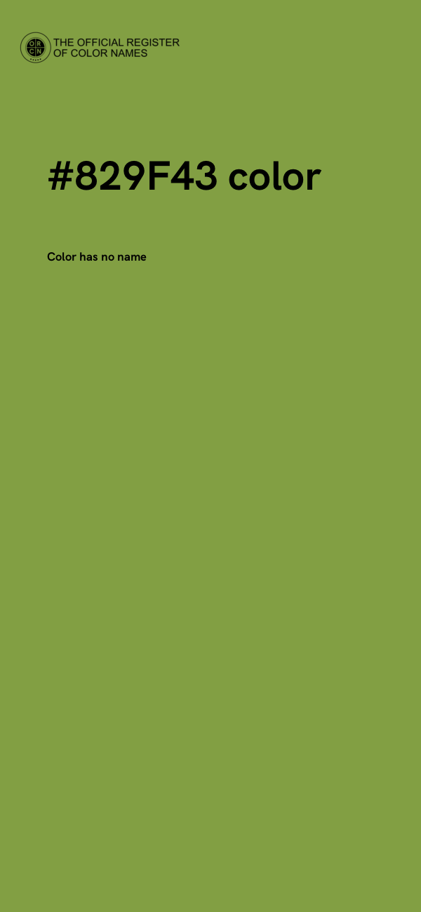 #829F43 color image