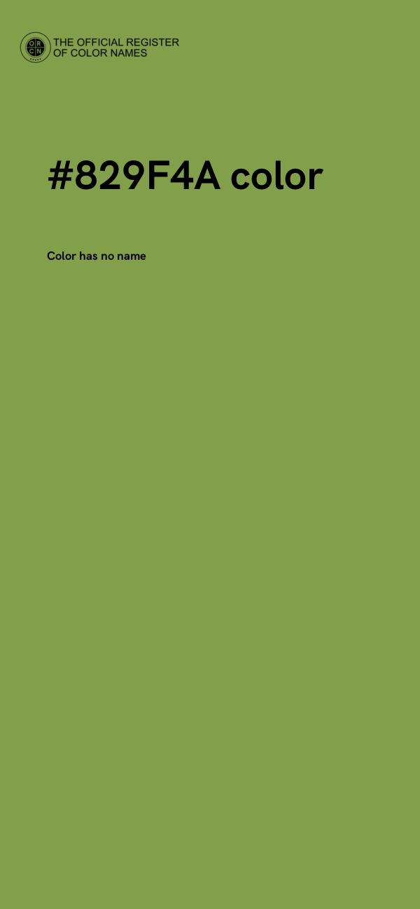 #829F4A color image