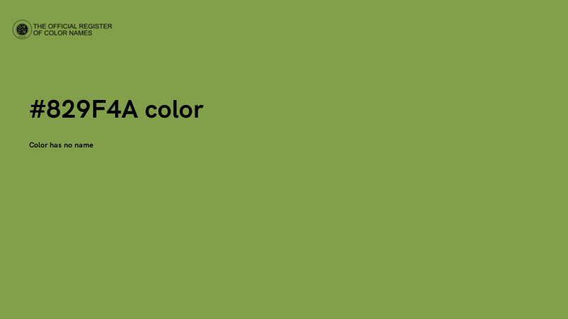 #829F4A color image